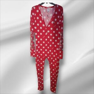 Victoria's Secret Red Polka Dot Pajama Jumpsuit